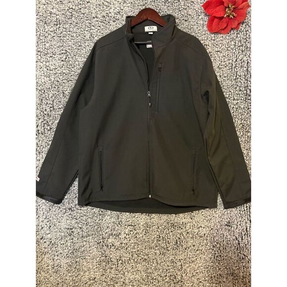 Vantage Men's XL Black Windbreaker Jacket Casual Fall Zip-Up - Picture 3 of 10